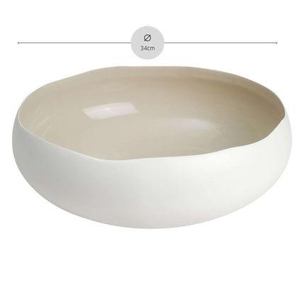 OSLO LINEN Schüssel groß weiß