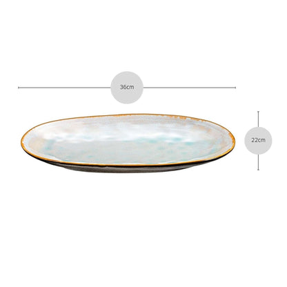 SHADOW AQUA Servierplatte groß blau,grau