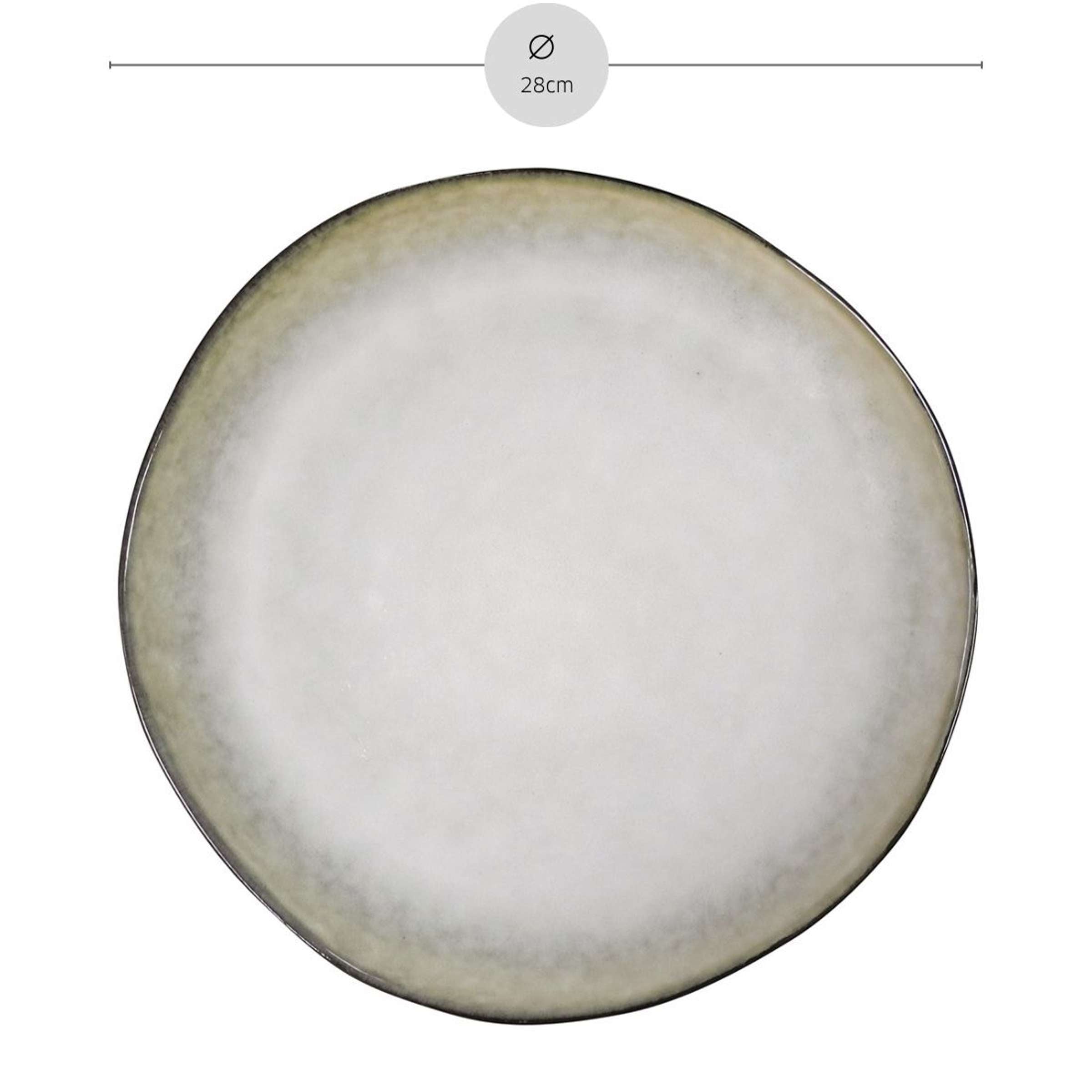 SHADOW NACRE Speiseteller grau,weiß