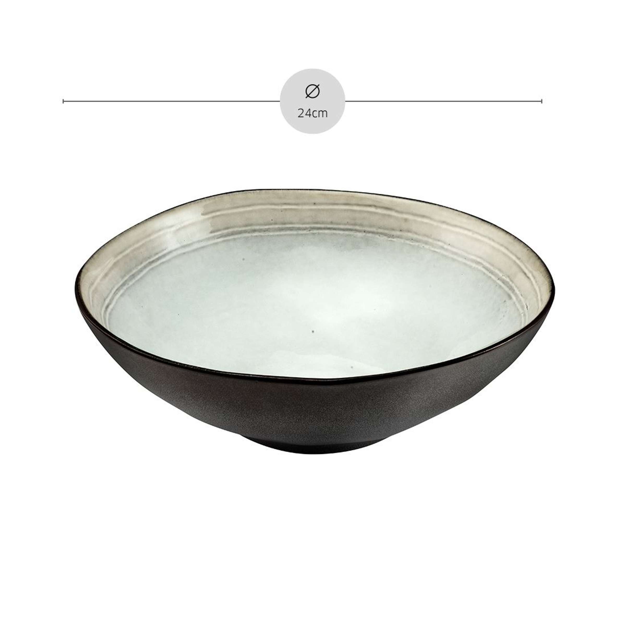 SHADOW NACRE Salatschüssel grau,weiß