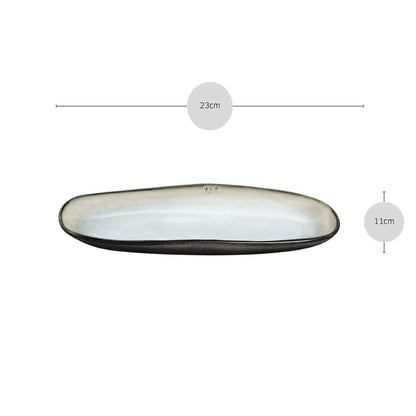 SHADOW NACRE Servierplatte klein grau,weiß