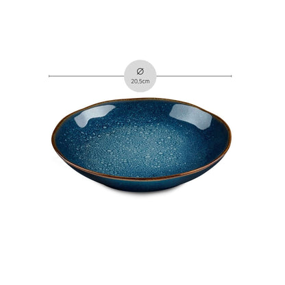 VERTIGO DENIM Salatteller blau,braun