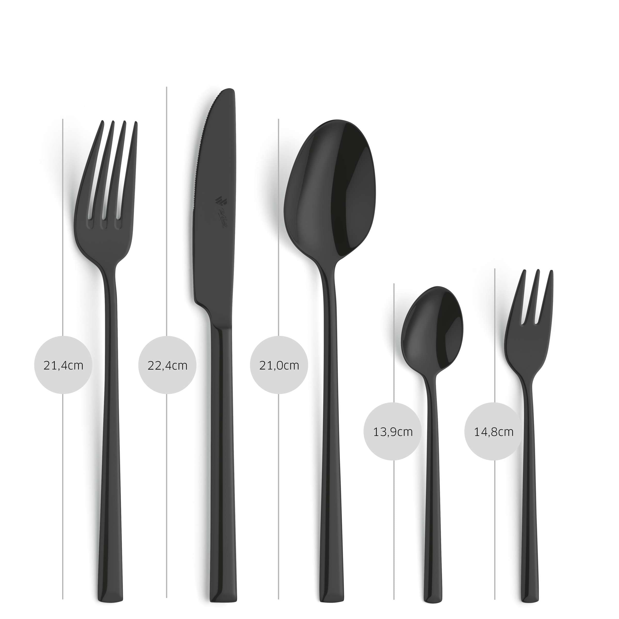 VIVENDI Besteckset 30-teilig PVD schwarz