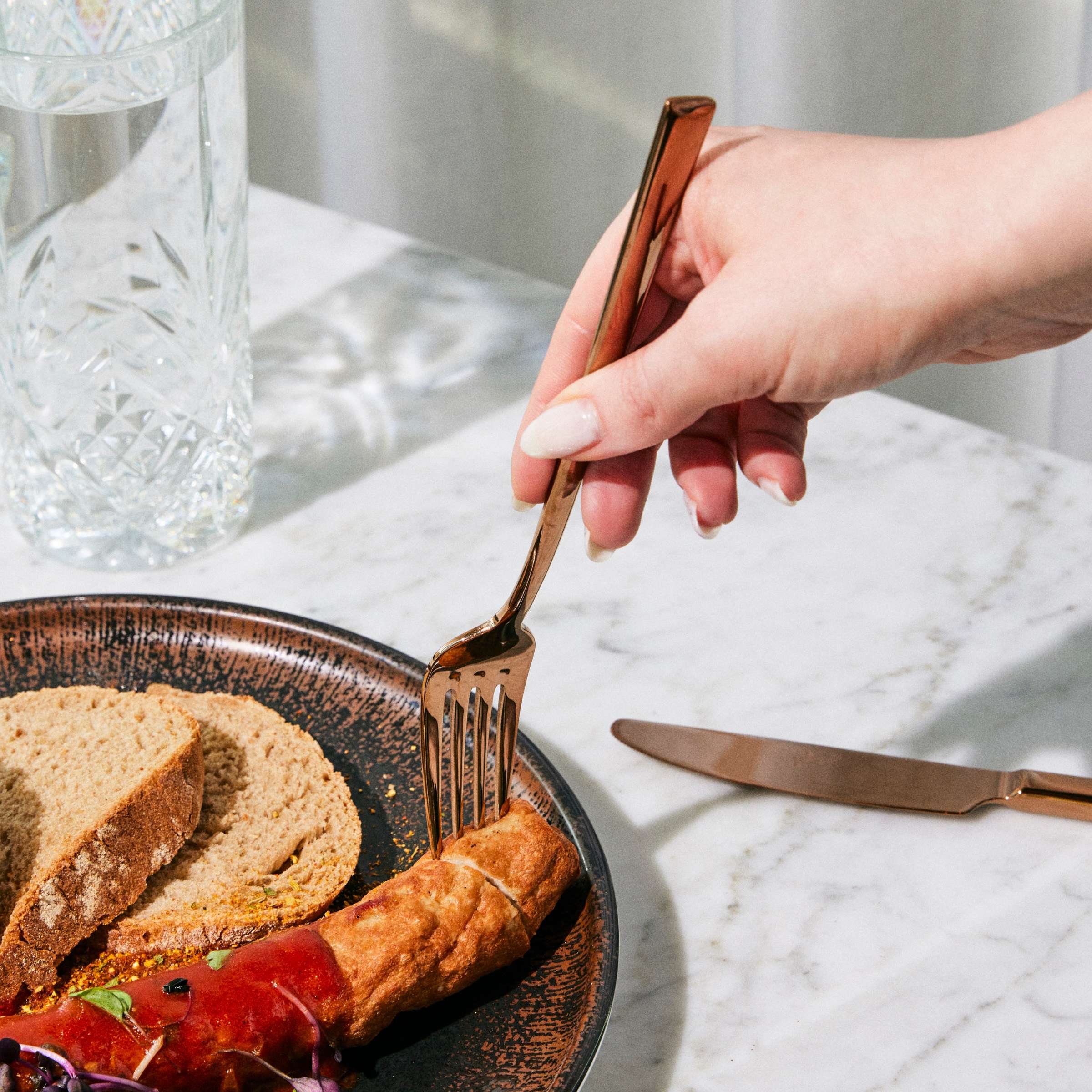 VIVENDI Besteckset 24-teilig PVD kupfer