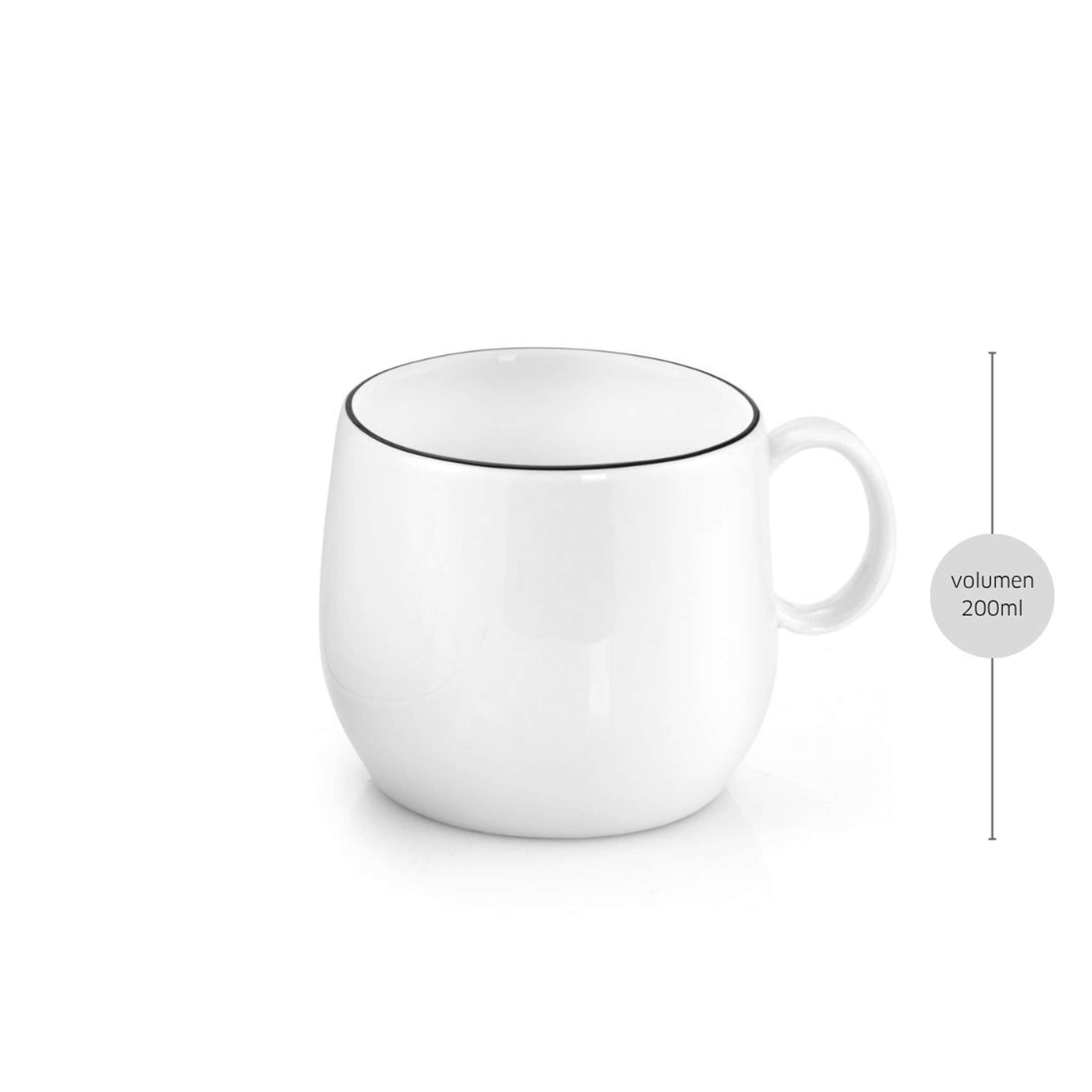 YAKA BLACK Tasse schwarz,weiß