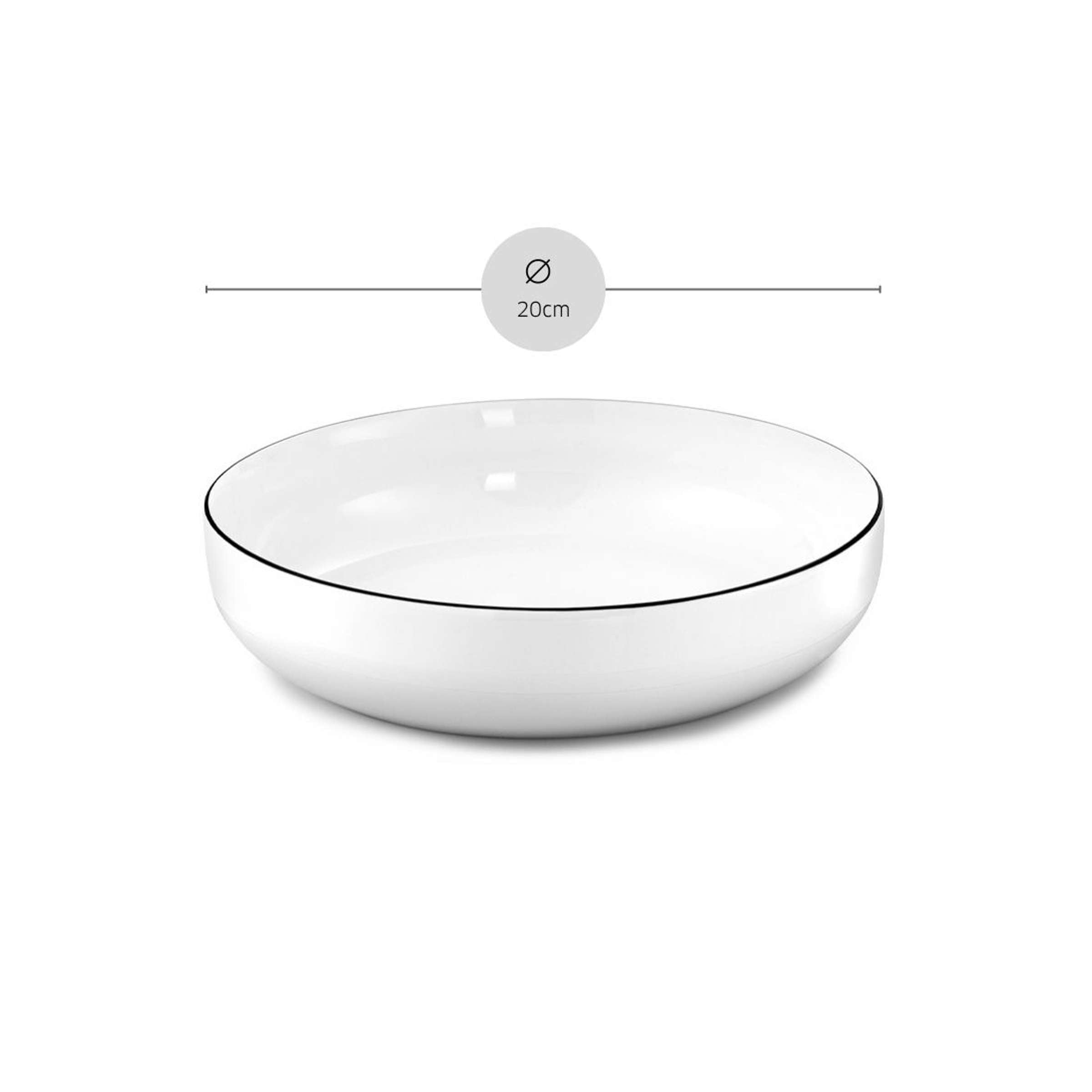 YAKA BLACK Salatteller schwarz,weiß