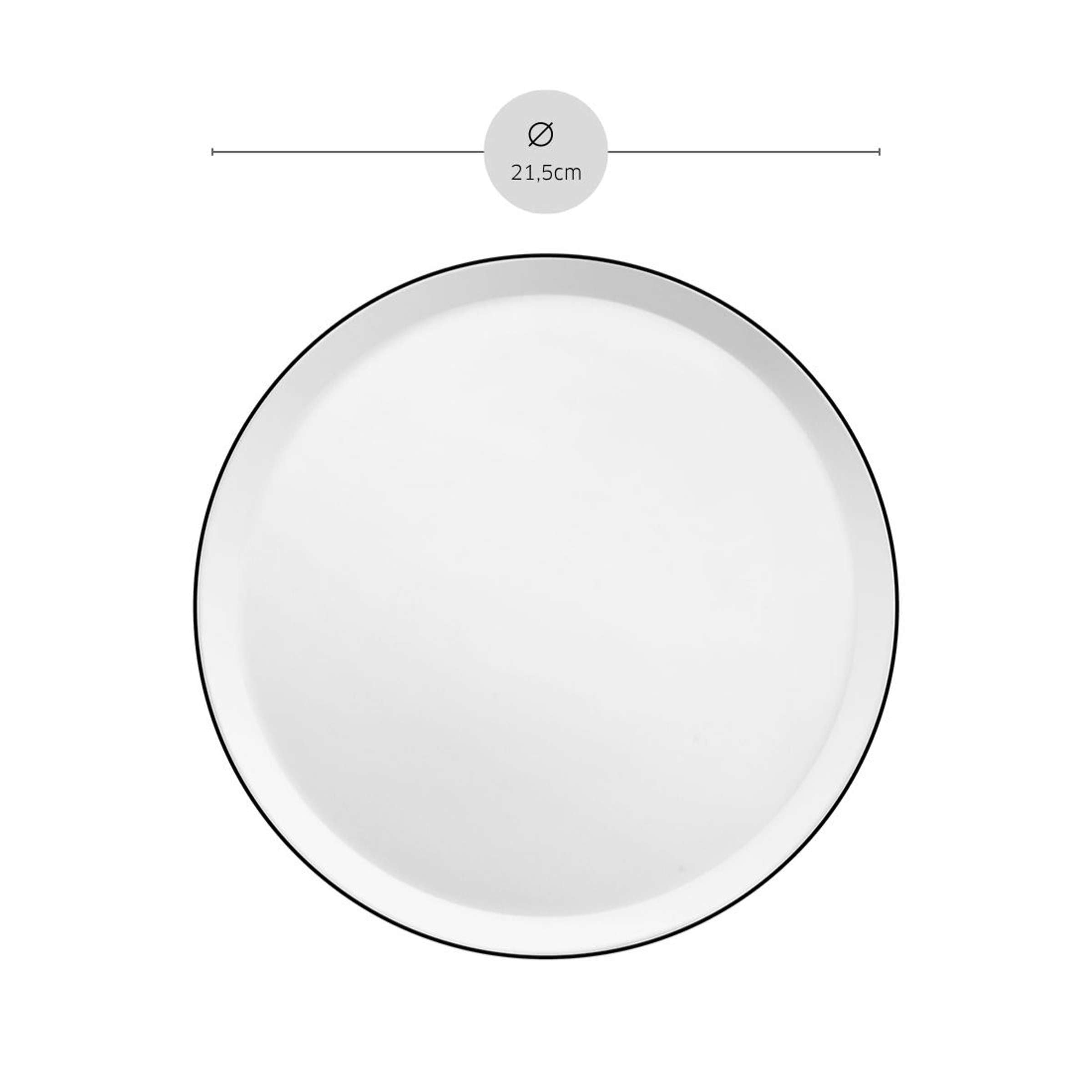 YAKA BLACK Dessertteller schwarz,weiß