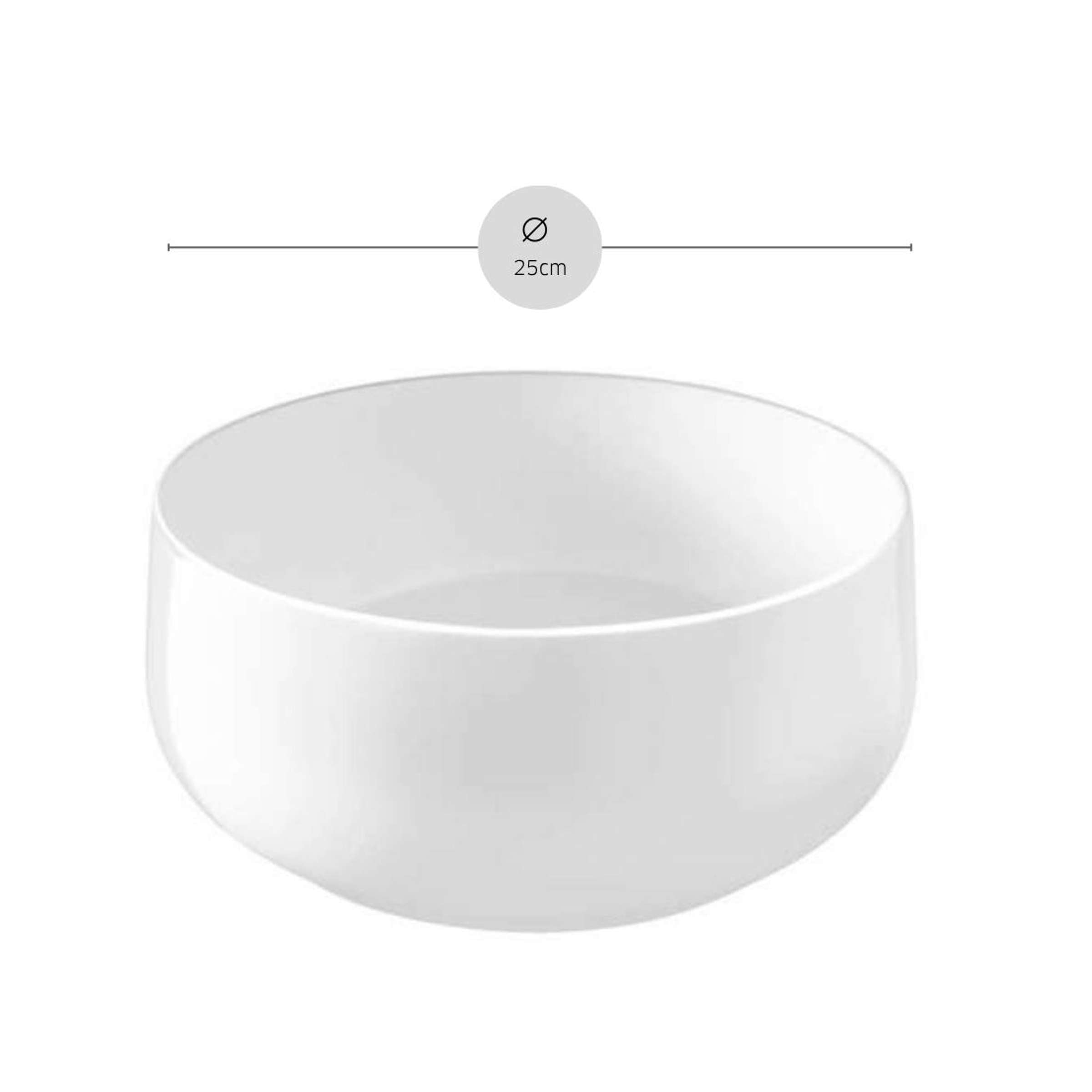 YAKA WHITE Salatschüssel weiß