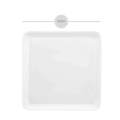YAKA WHITE Speiseteller quadratisch, weiß